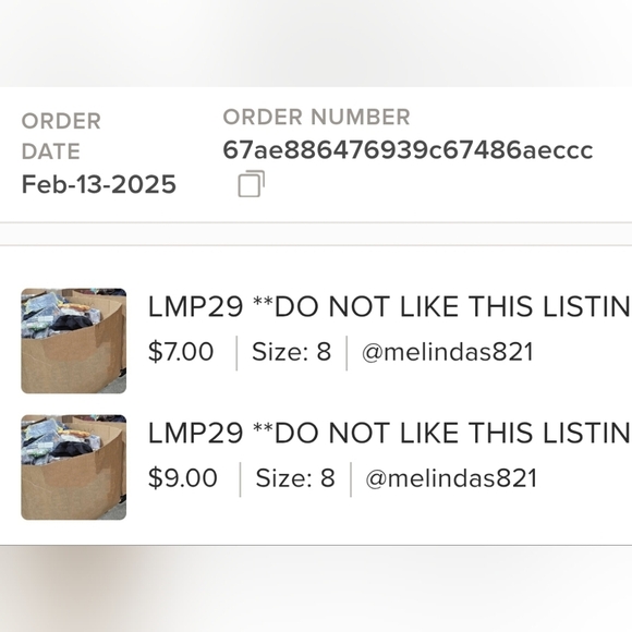 Just for melindas821 $16 - Picture 1 of 1